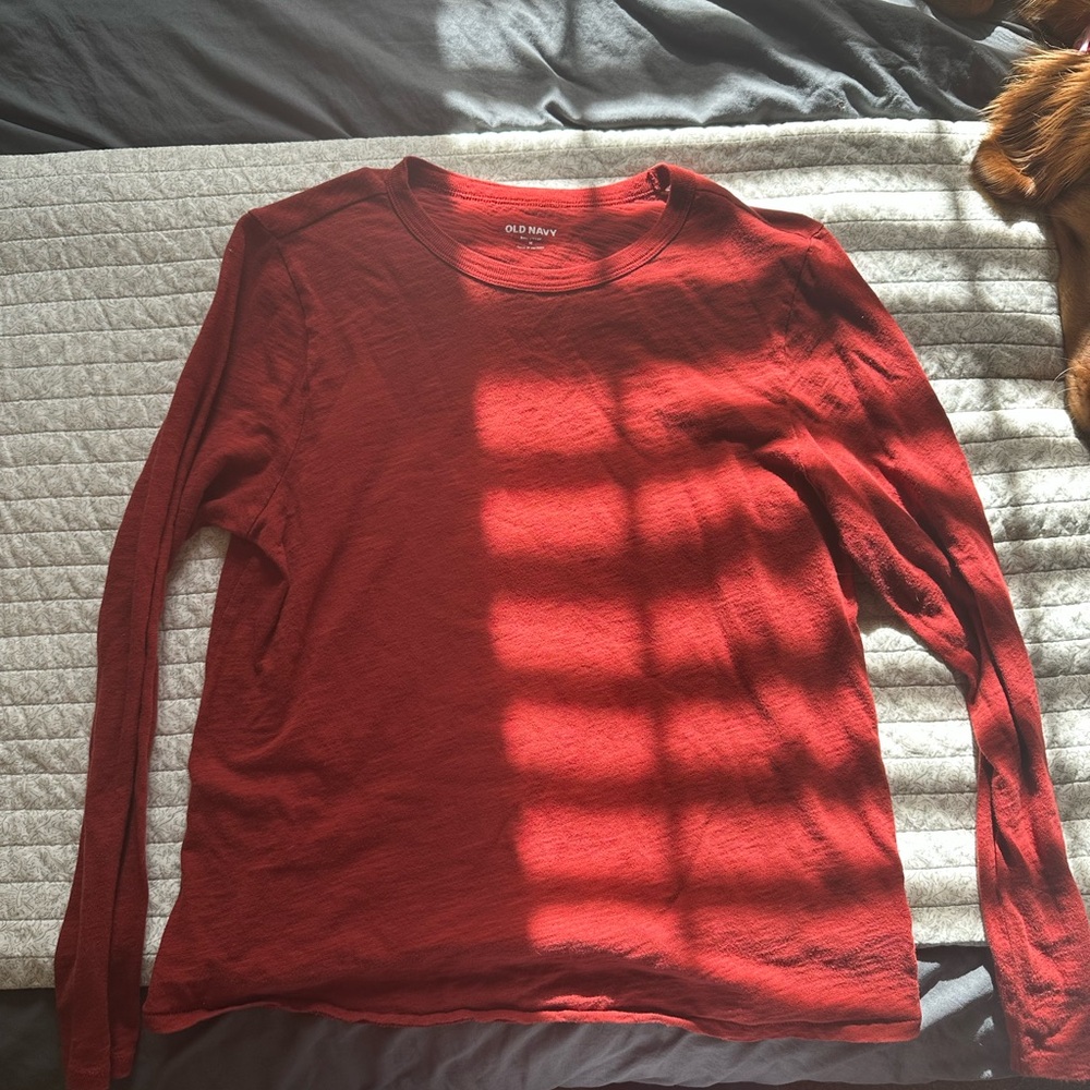 Old Navy Deep Red/Burnt Orange Long Sleeve Top